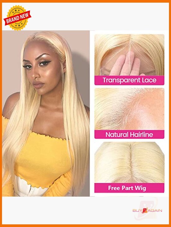 13x5 Lace Front Wig Human Hair 200 Density Straight 22 inch Pre Plucked Natural main image 5